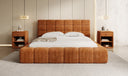 Designer Polsterbett Marshmallow in Cord mit Stauraum