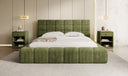 Designer Polsterbett Marshmallow in Cord mit Stauraum