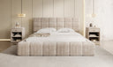 Designer Polsterbett Marshmallow in Cord mit Stauraum
