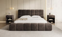 Designer Upholstered Bed Marshmallow in Velvet with Storage Space