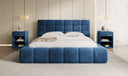 Designer Upholstered Bed Marshmallow in Velvet with Storage Space