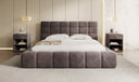Designer Upholstered Bed Marshmallow in Velvet with Storage Space
