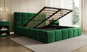Designer Upholstered Bed Marshmallow in Velvet with Storage Space