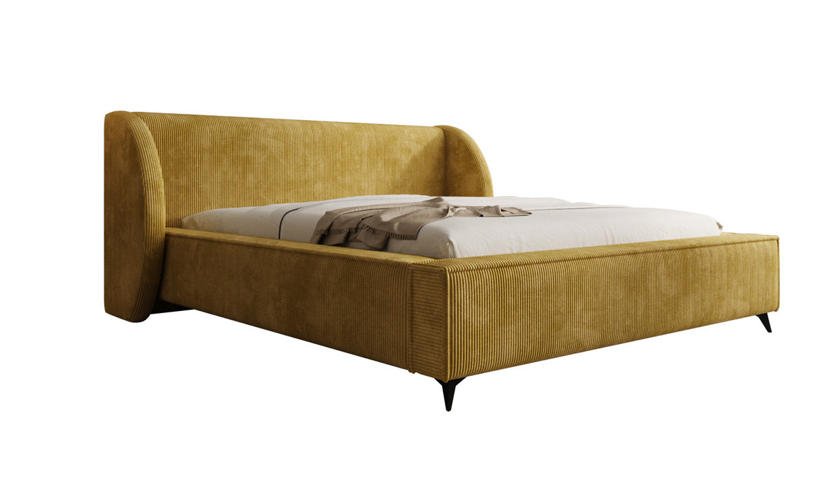 Designer Polsterbett Freya Cord mit Stauraum
