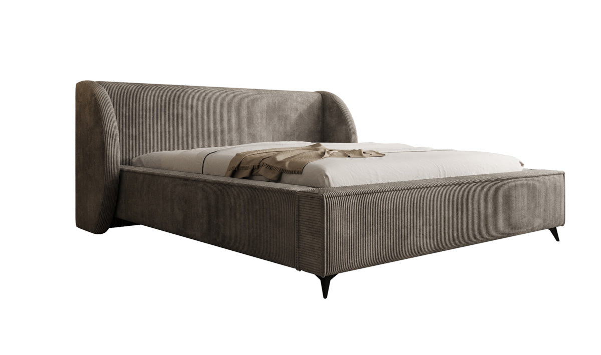 Designer Polsterbett Freya Cord mit Stauraum