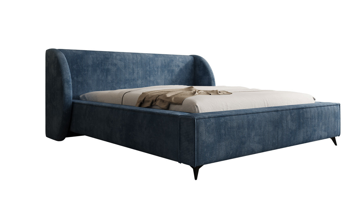 Designer Polsterbett Freya Cord mit Stauraum