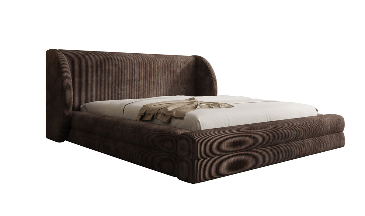 Designer Upholstered Bed Liv Corduroy with Storage
