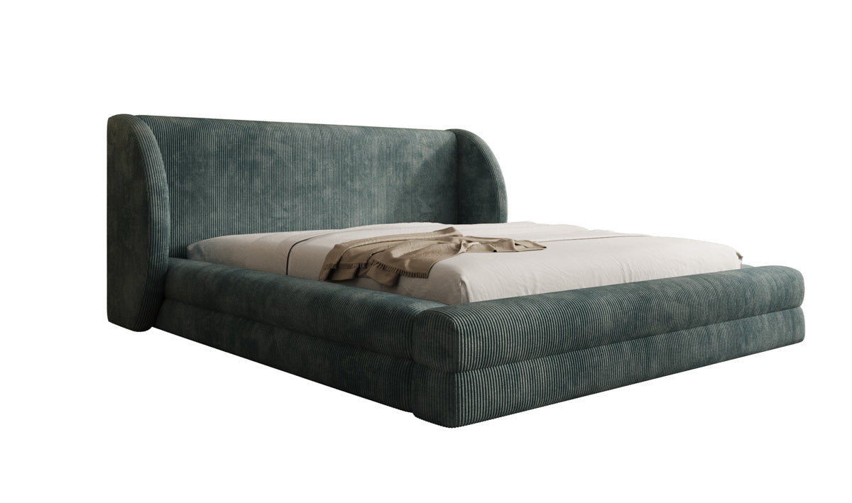 Designer Upholstered Bed Liv Corduroy with Storage