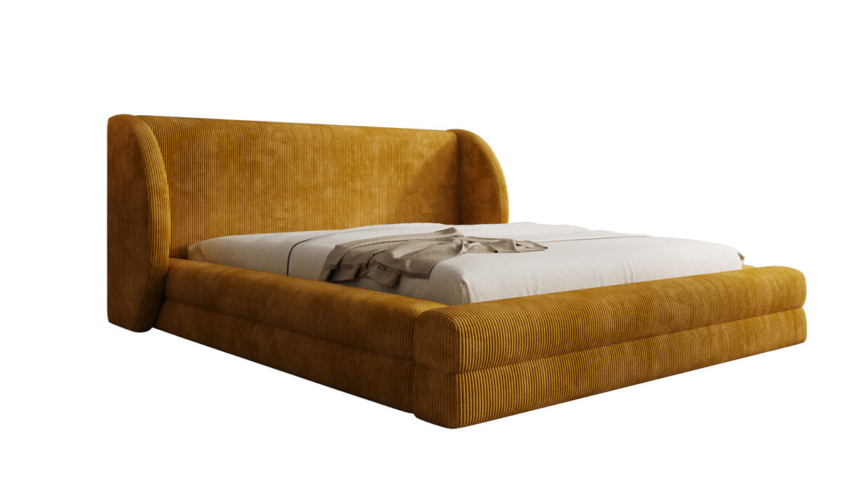 Designer Upholstered Bed Liv Corduroy with Storage