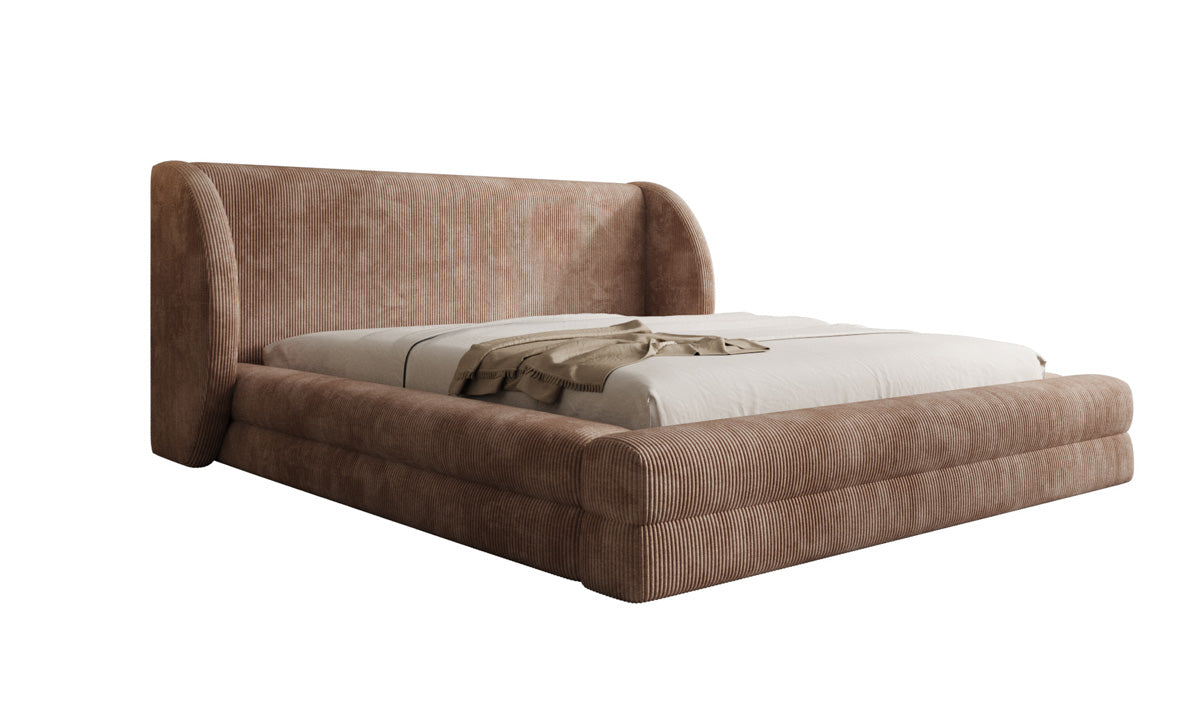 Designer Upholstered Bed Liv Corduroy with Storage