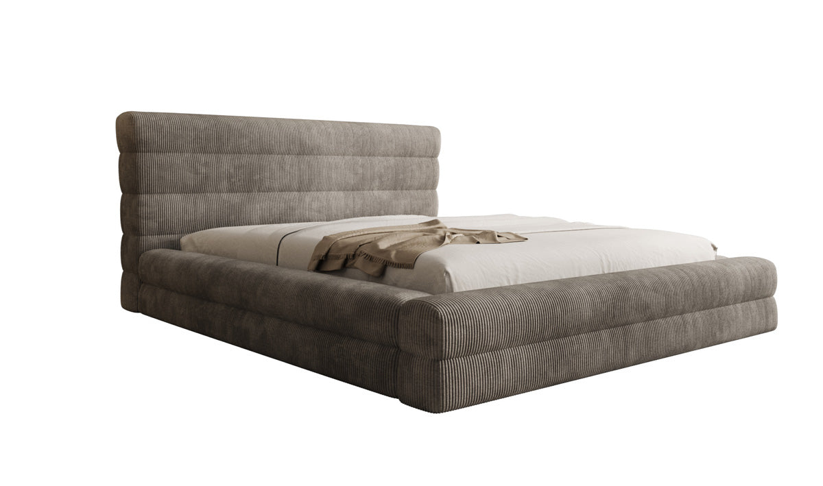Designer Polsterbett Maren Cord mit Stauraum