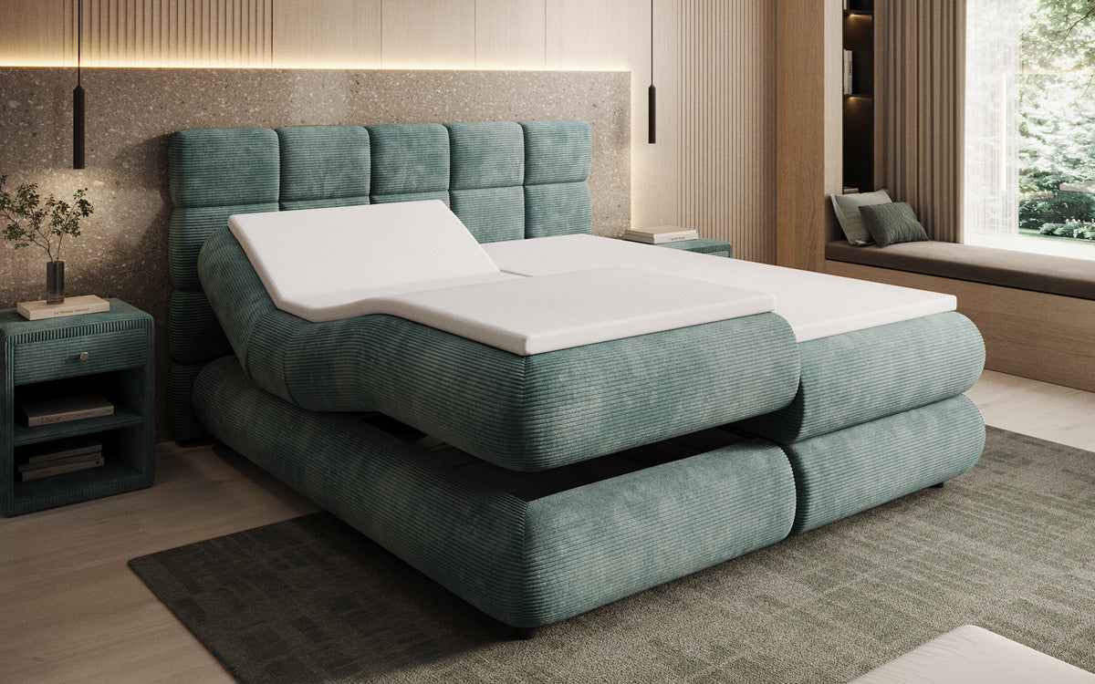 Boxspringbett Relana - elektrisch verstellbar in Cord