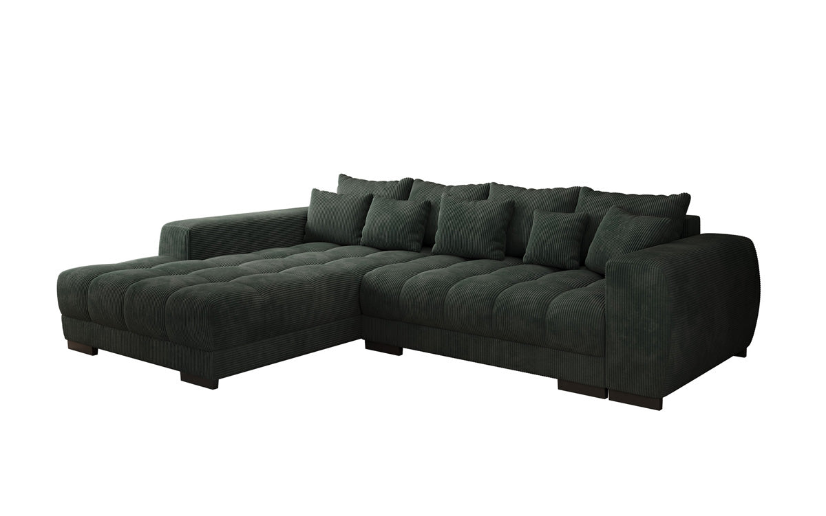 Designer sofa Balu with sleeper function and storage in Corduroy