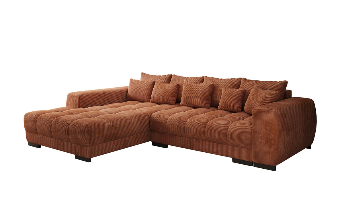 Designer sofa Balu with sleeper function and storage in Corduroy