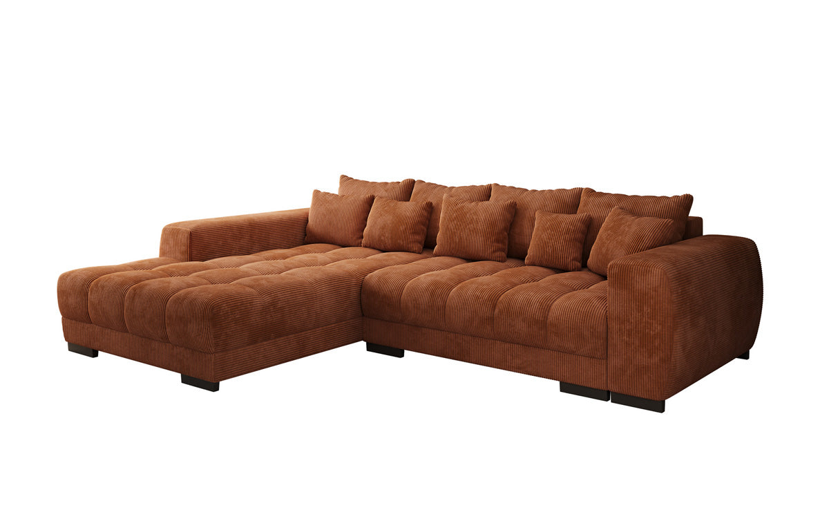 Designer sofa Balu with sleeper function and storage in Corduroy