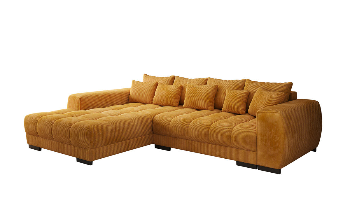 Designer sofa Balu with sleeper function and storage in Corduroy