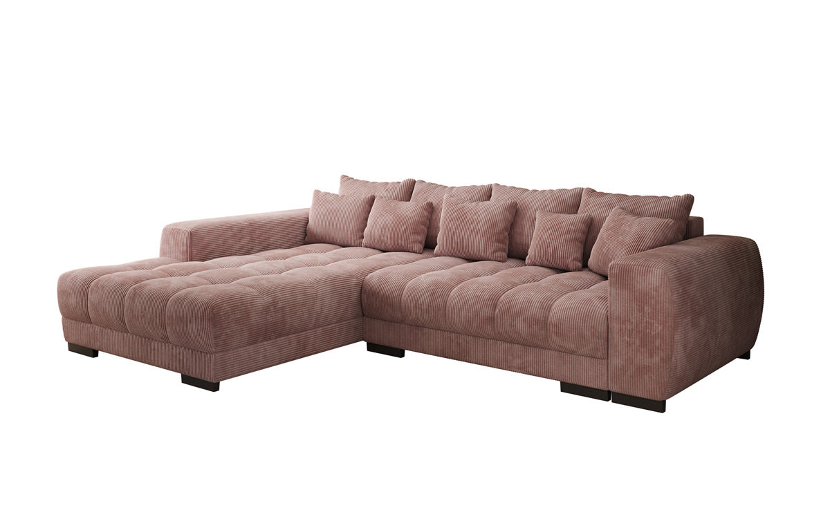 Designer sofa Balu with sleeper function and storage in Corduroy