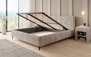 Designer Polsterbett Nelly in Cord mit Stauraum