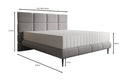 Nessa box spring bed with high legs in teddy bouclé