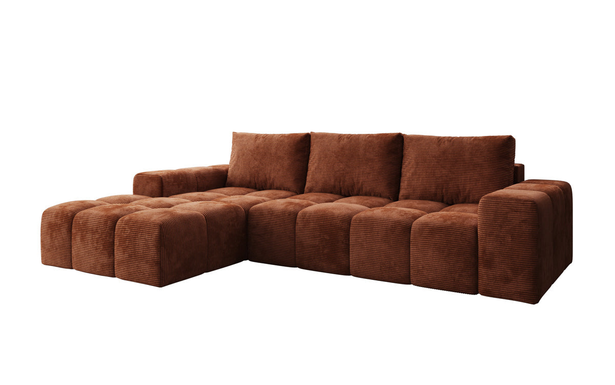 Designer Sofa Aila mit Schlaf- und Klappfunktion in Cord