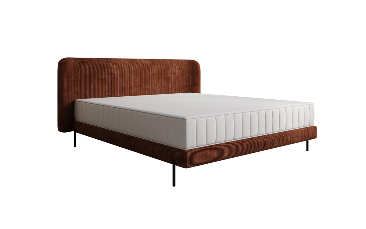 Designer upholstered bed Enna in Corduroy
