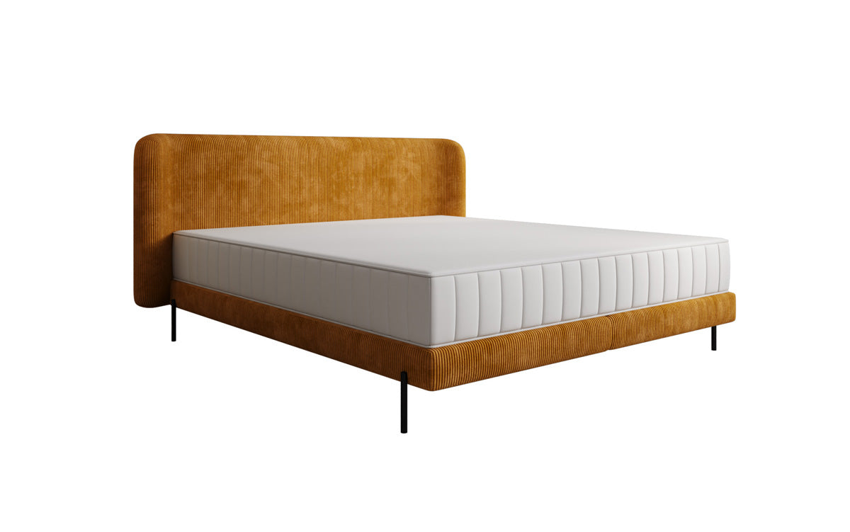 Designer upholstered bed Enna in Corduroy