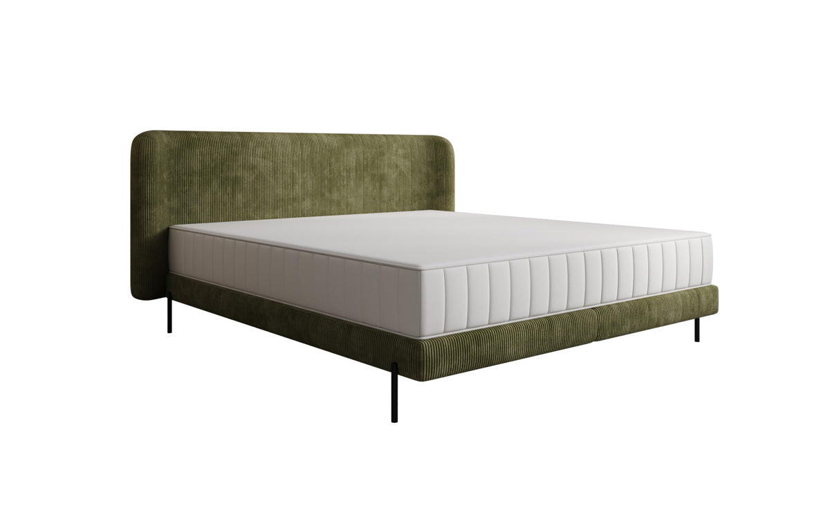 Designer upholstered bed Enna in Corduroy