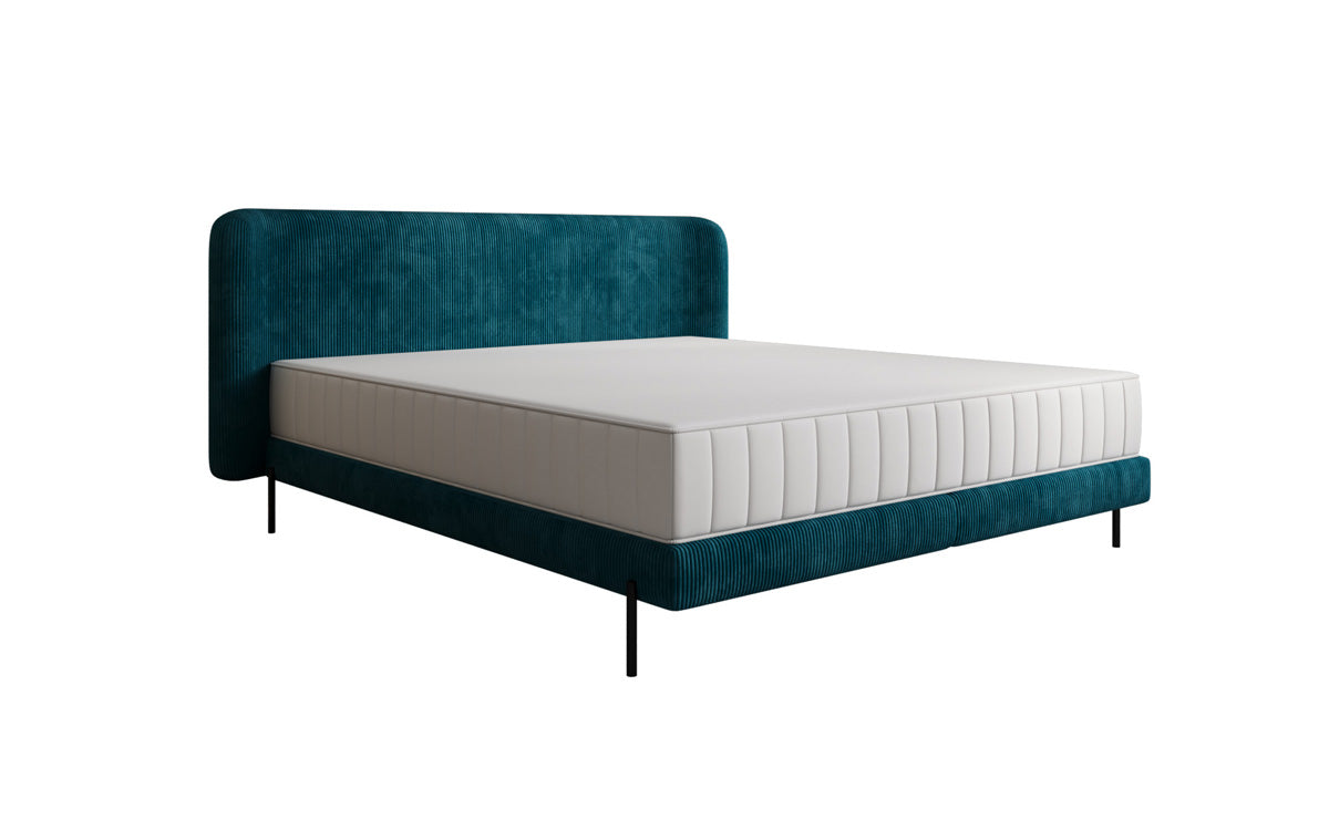 Designer upholstered bed Enna in Corduroy