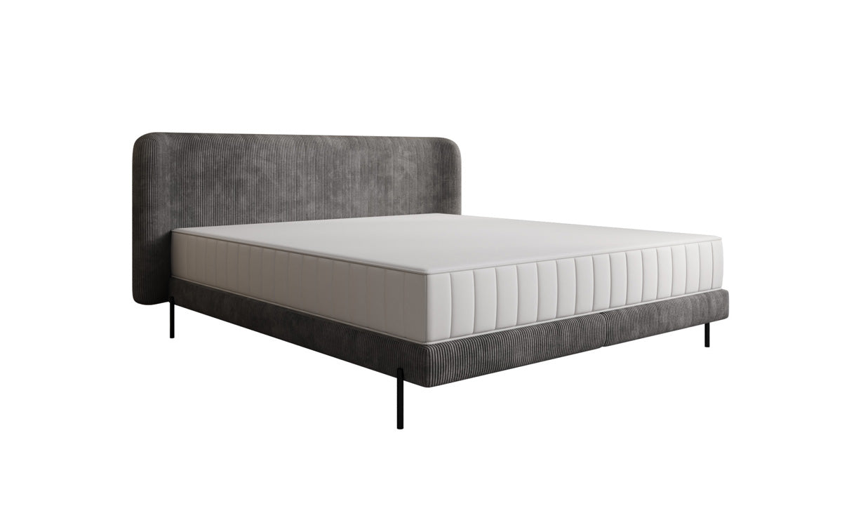 Designer upholstered bed Enna in Corduroy
