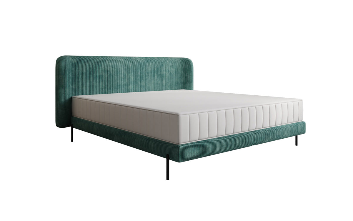 Designer upholstered bed Enna in Corduroy