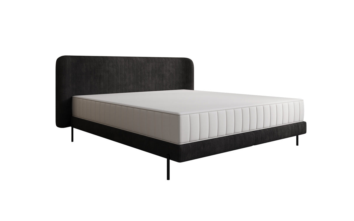 Designer upholstered bed Enna in Corduroy