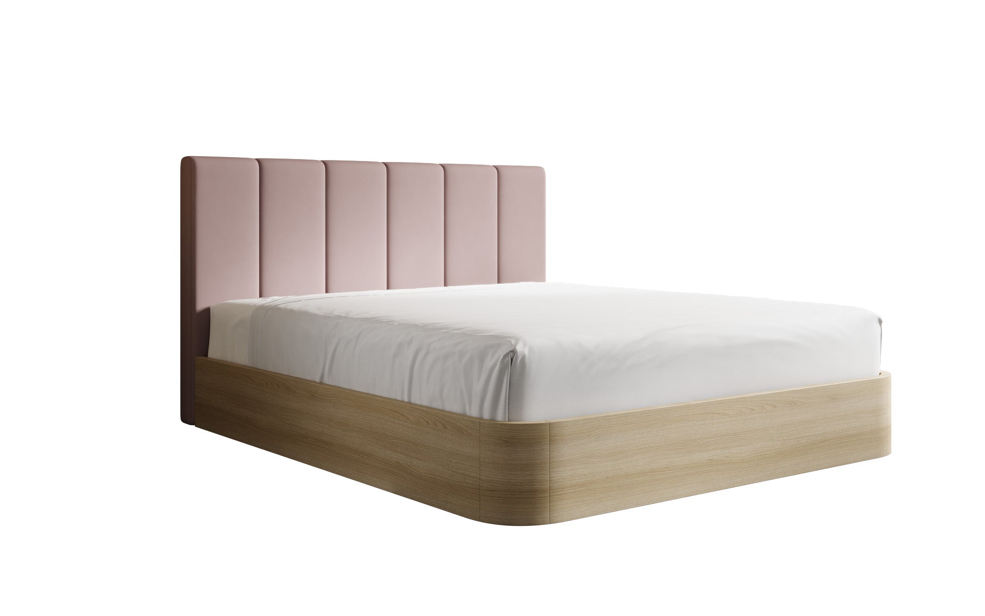 Designer Polsterbett Fiore Piano in Stoff mit Stauraum
