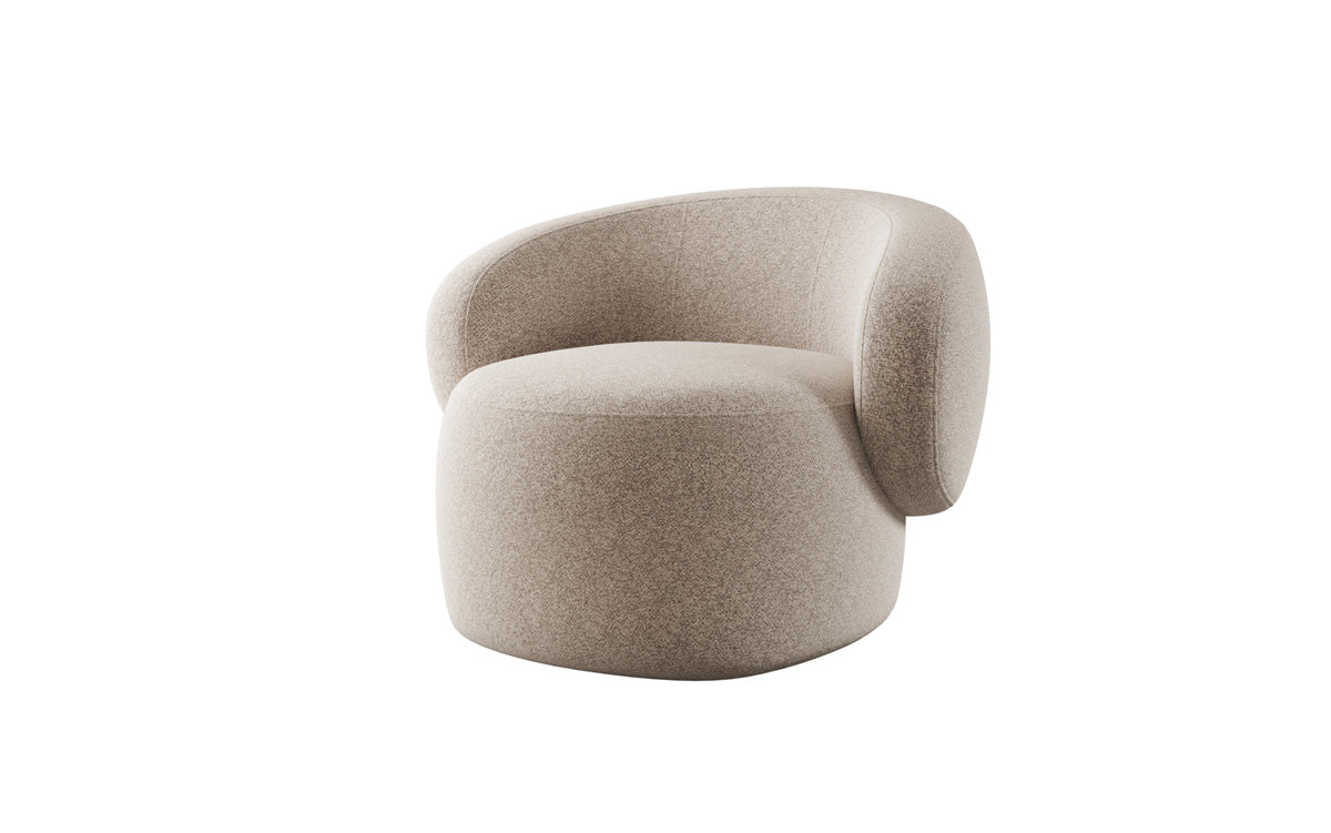 Designer Sofa-Sessel Kai in Strukturstoff - 360°-Drehfunktion