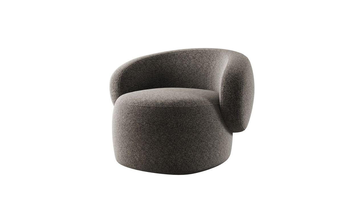 Designer Sofa-Sessel Kai in Strukturstoff - 360°-Drehfunktion