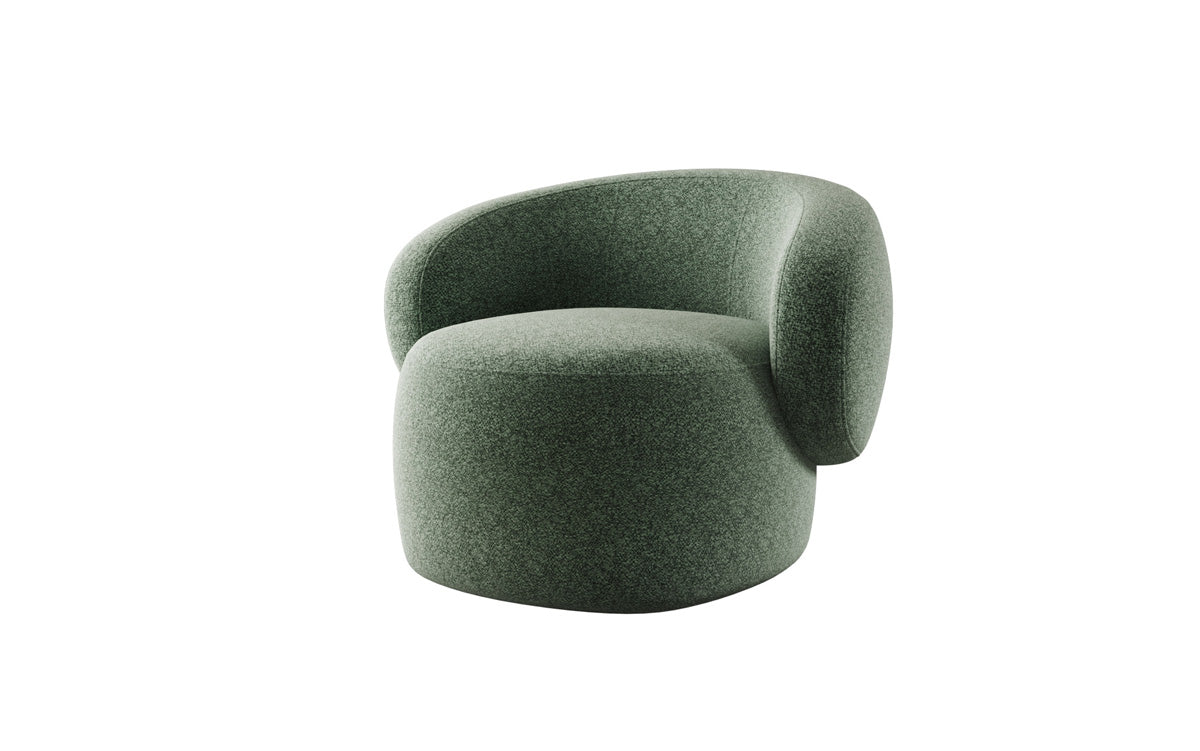 Designer Sofa-Sessel Kai in Strukturstoff - 360°-Drehfunktion