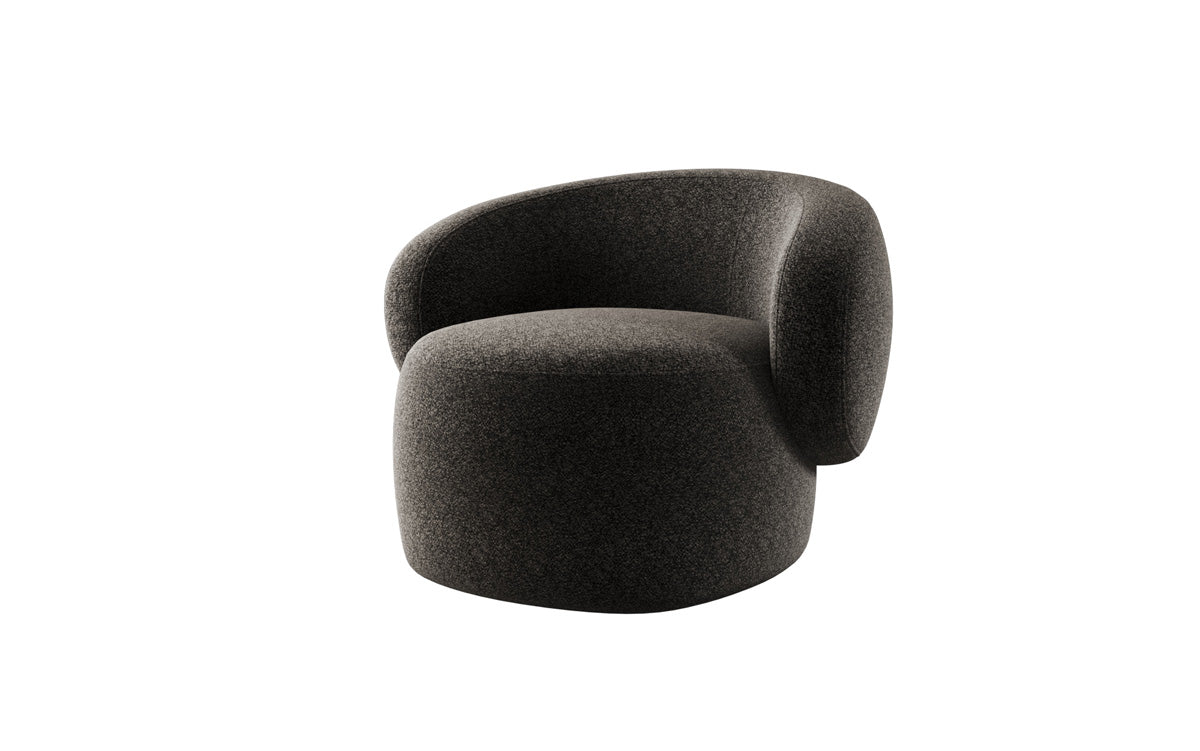 Designer Sofa-Sessel Kai in Strukturstoff - 360°-Drehfunktion