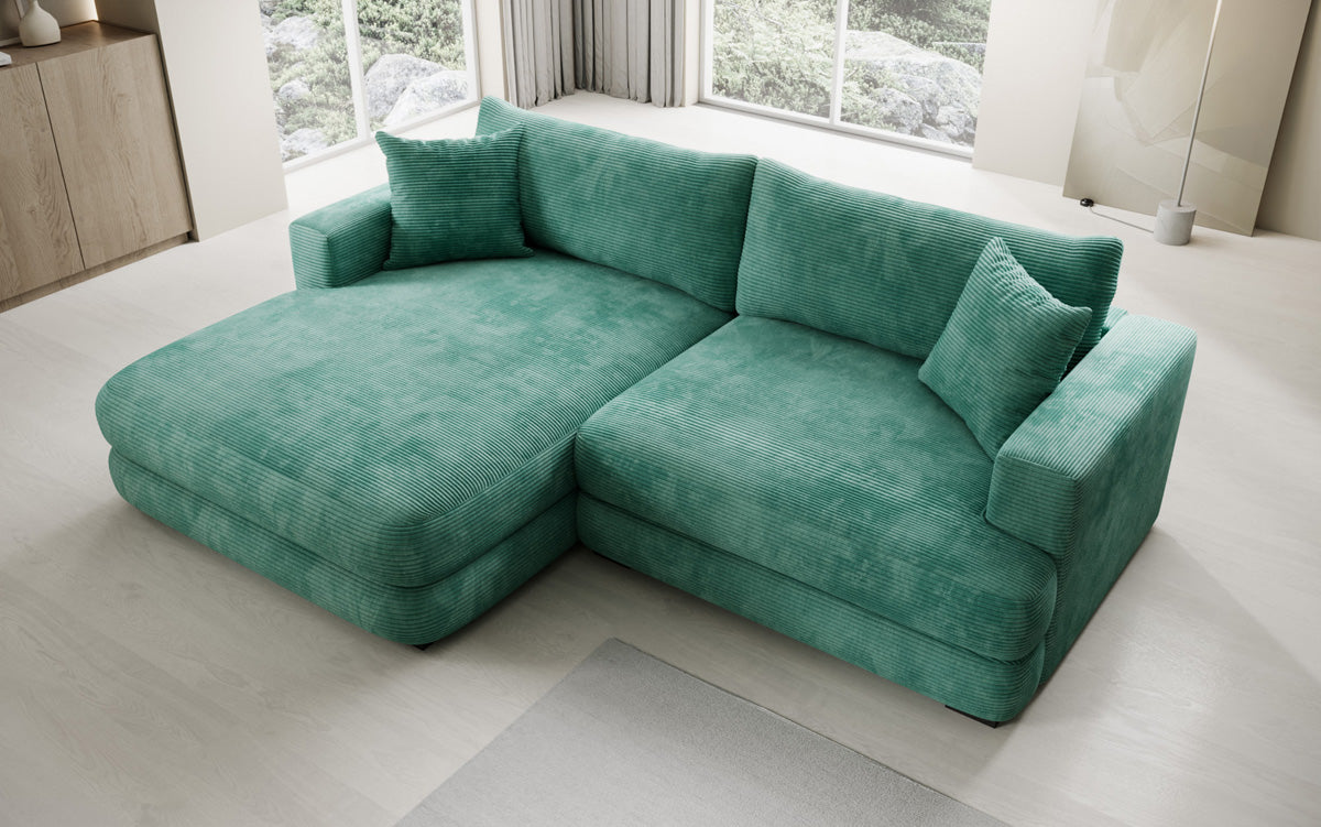 Designer Ecksofa Lima in Cord