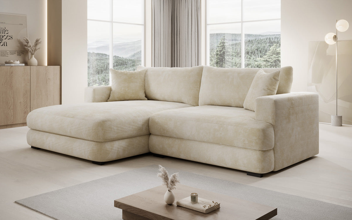 Designer Ecksofa Lima in Cord