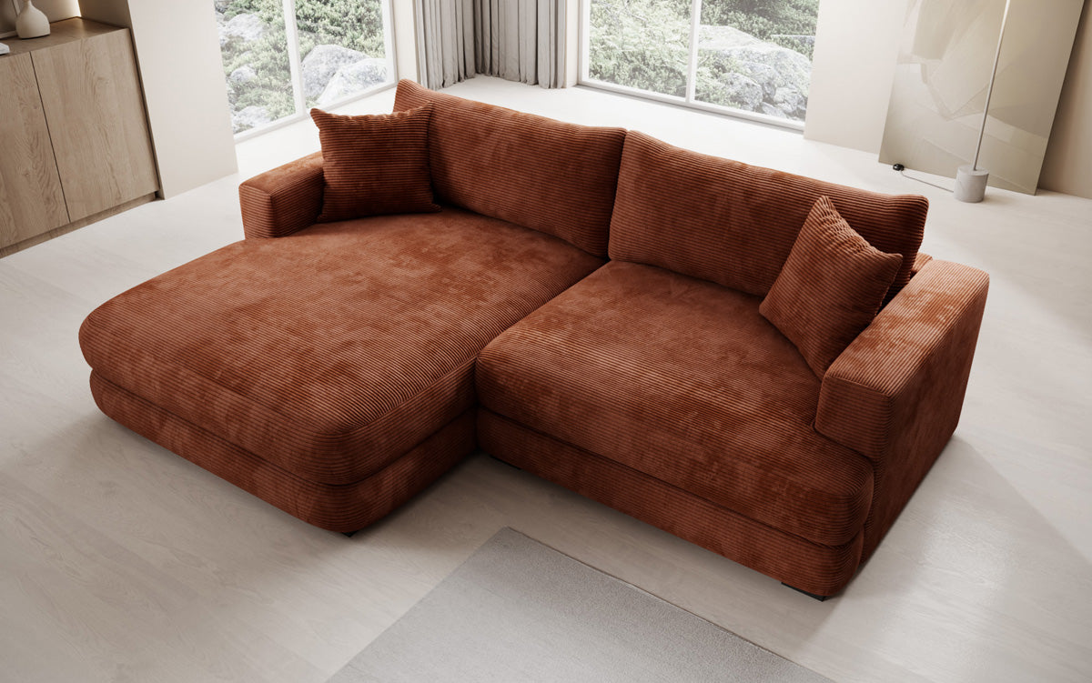 Designer Ecksofa Lima in Cord