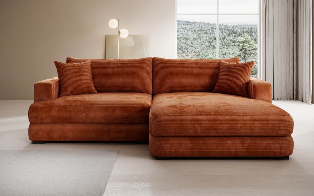 Designer Ecksofa Lima in Cord