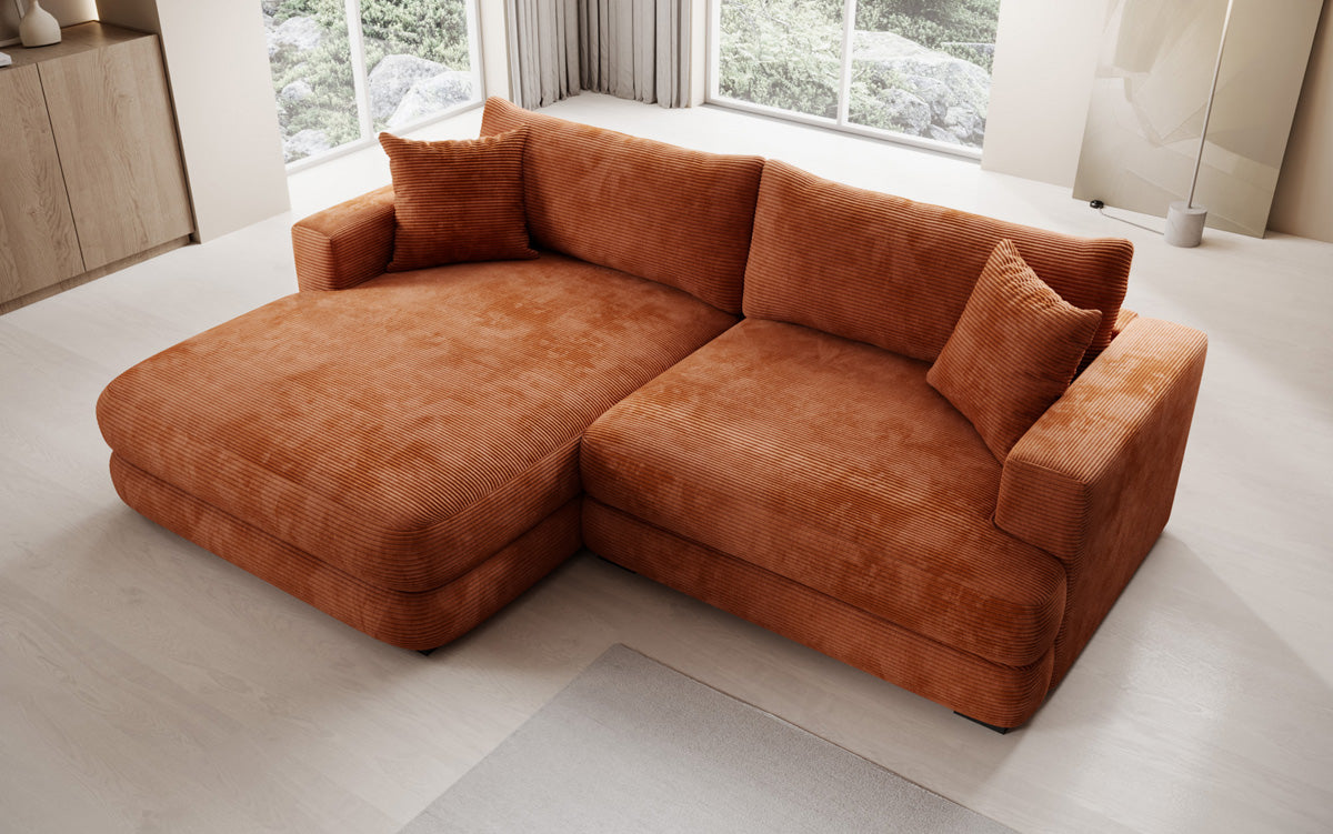 Designer Ecksofa Lima in Cord