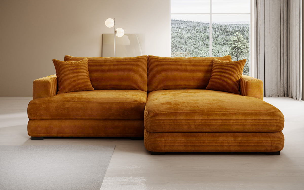 Designer Ecksofa Lima in Cord
