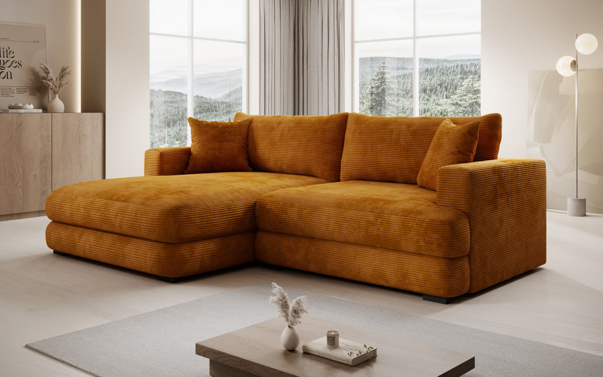 Designer Ecksofa Lima in Cord