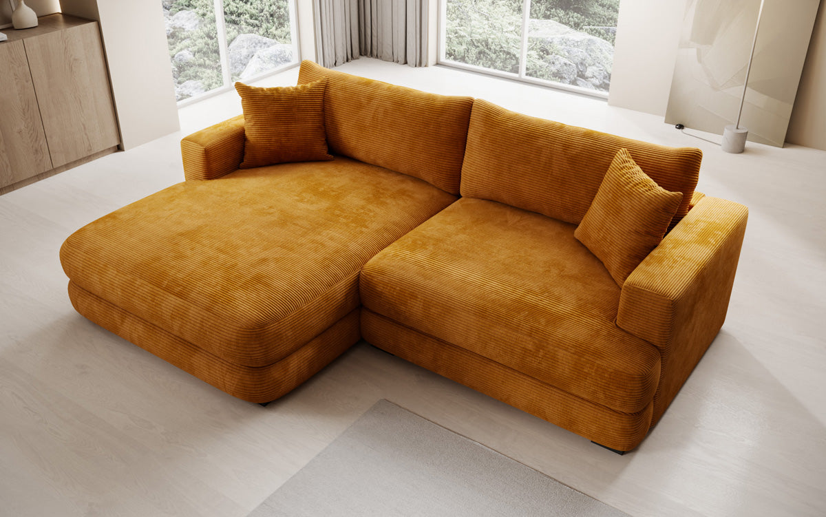 Designer Ecksofa Lima in Cord