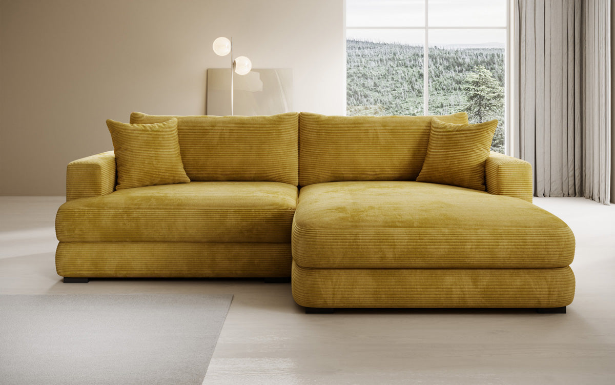 Designer Ecksofa Lima in Cord