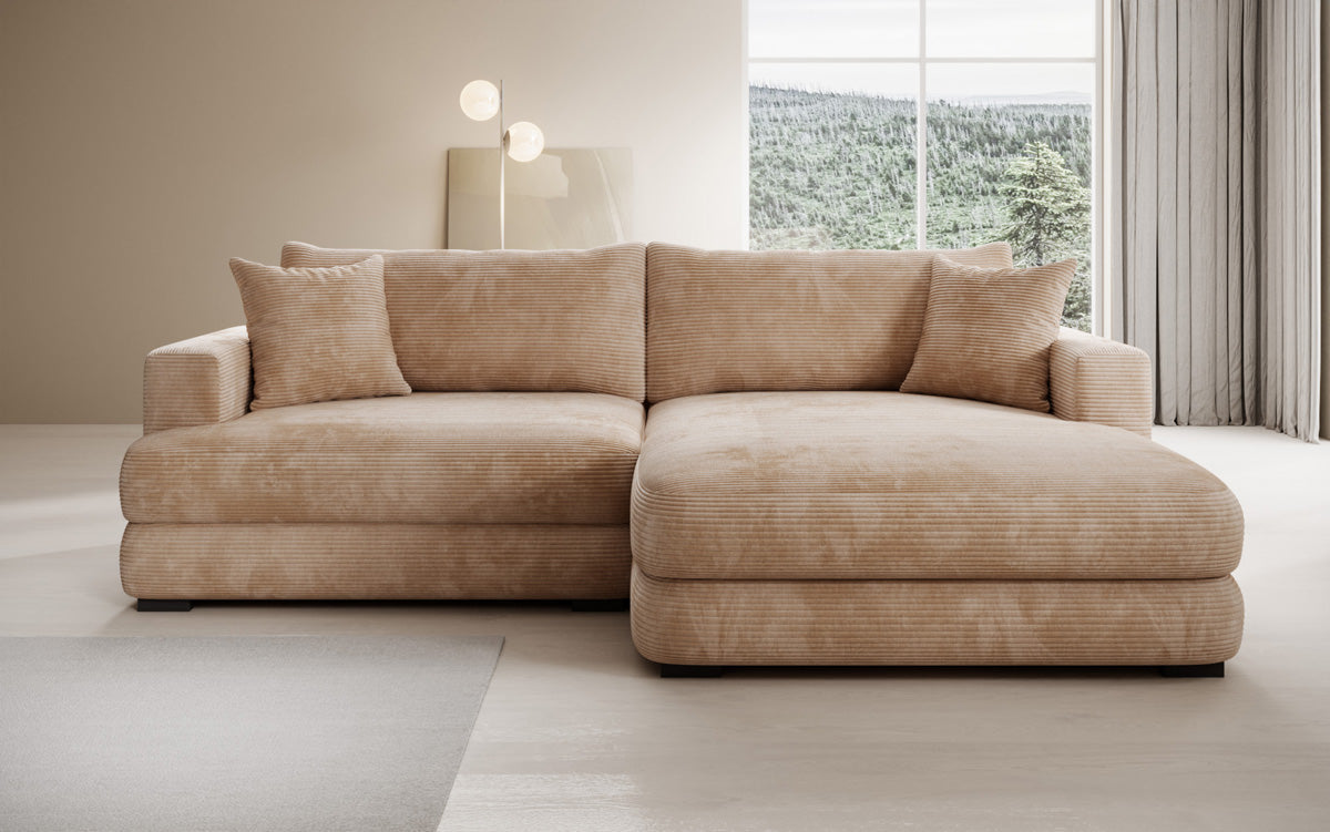 Designer Ecksofa Lima in Cord