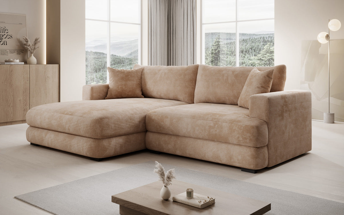 Designer Ecksofa Lima in Cord