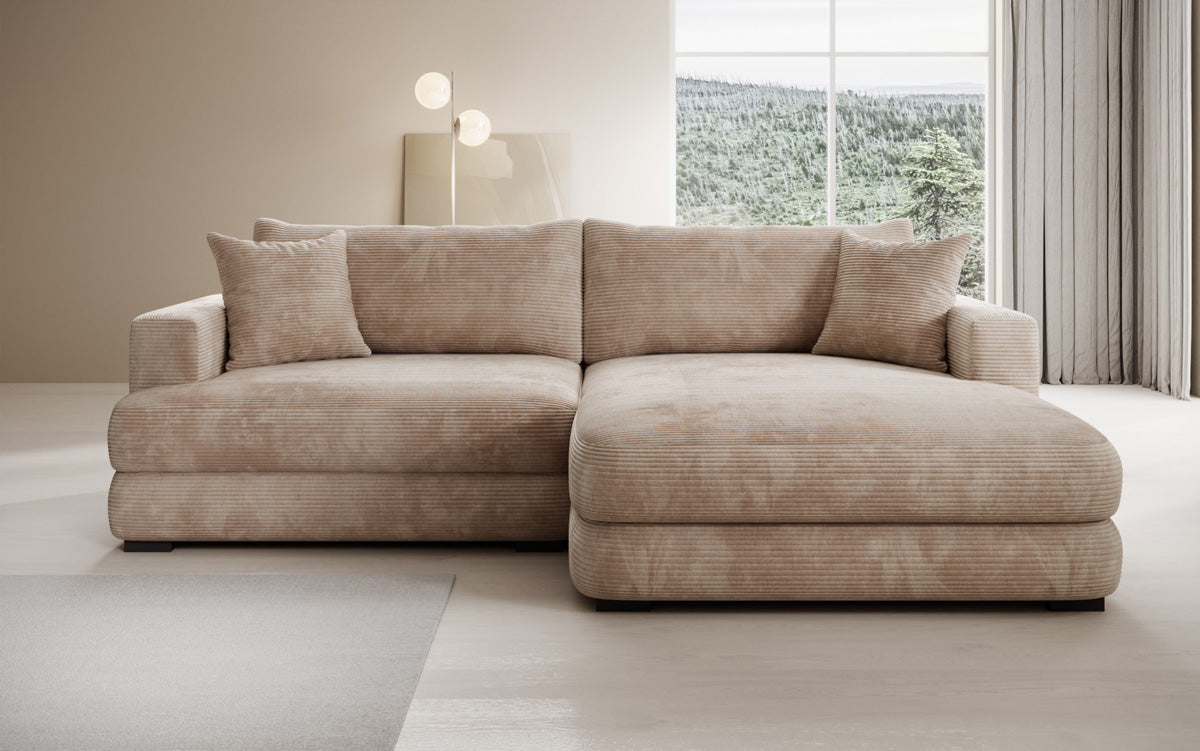 Designer Ecksofa Lima in Cord