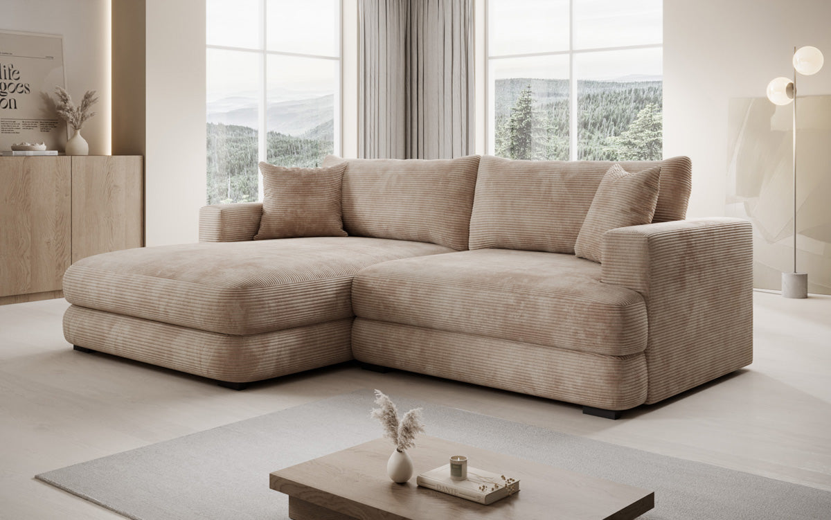 Designer Ecksofa Lima in Cord