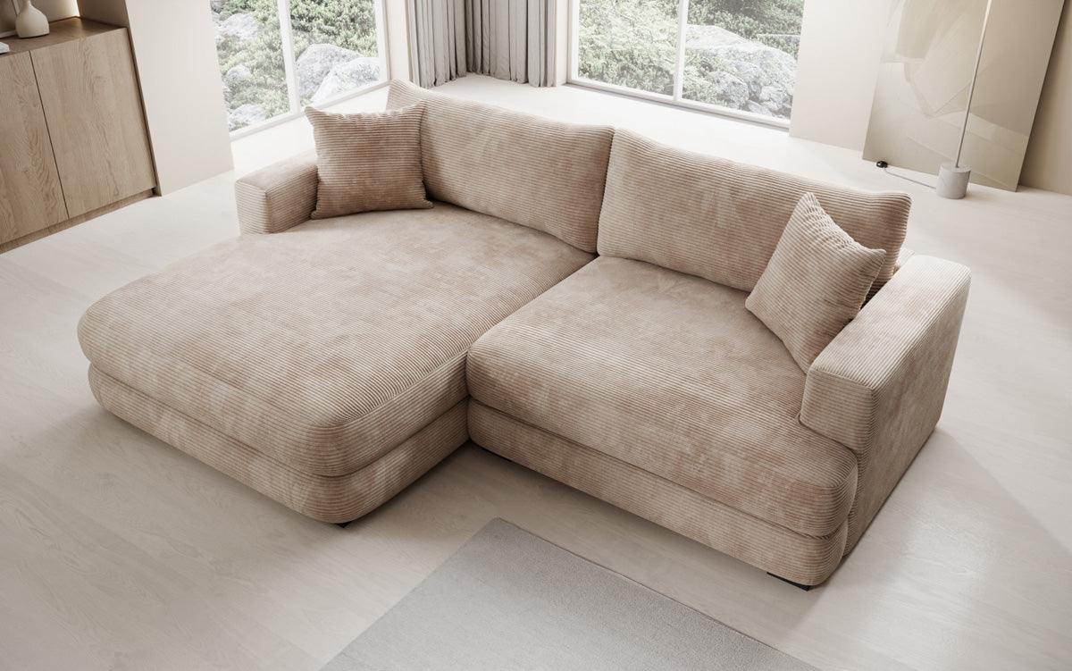Designer Ecksofa Lima in Cord
